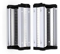 Rysydant Tour de rangement universelle pour jeux vidéo, double couche, design vertical peu encombrant, 46 disques et manettes avec 2 supports de manette, blanc