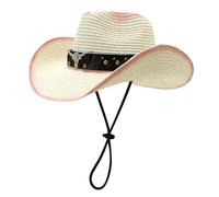 RYTEJFES Bob Homme Chapeau Blanc Homme Chapeau Surf De Cow Boy Grande Taille Randonnée Canotier Paille Pecheur Casquette Anti UV Noir avec Ficelle Cowboy Hat Unisex Bord Large Bleu Brousse Hawaien XL