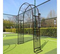 Rytgdxss Arche à Rosier en métal, Portail pour JardinSes Lignes Courbes Simples Et Harmonieuses Se Marient Parfaitement avec Les Rosiers Grimpants Et Les Clématites.-140x40x230cm(Bronze-B)