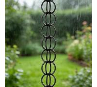 Rytgdxss Chaine de Pluie pour Gouttiere,Chaine de Pluie Japonaise,Anti-Rouille- Parfaite pour Maison de Campagne, Jardins Traditionnels et Décoration d'Entrée-1.8(6ft)
