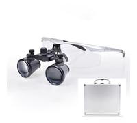 Rytgdxss Dentaire Médical Chirurgical Jumelles Loupes,3.5X420mm,Confortable, Léger Et Réglable, Adapté Aux Dentistes, Techniciens, Bijoutiers Et De Nombreuses Autres Professions.-Argent
