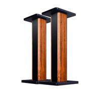 Rytgdxss Lot de 2 Pieds D'Enceintes en Bois,Pieds de Sol Robustes 70 cm pour Enceintes Bibliothèque - Remplissage de Sable Anti-Résonance - Charge Max 50 kg - Fini Cuir Grainé de Bois(2pcs) 70cm