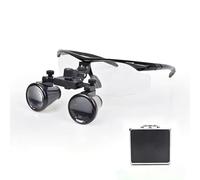 Rytgdxss Loupes Dentaires,3.5X420mm,Distance Interpupillaire Réglable, Léger Et Confortable, Avec éclairage LED.-Noir