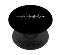 Rythme Cardiaque Abeille ECG Courbe Apiculteur Miel Naturel PopSockets PopGrip Adhésif