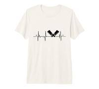 Rythme Cardiaque Boucher Omnivore ECG T-Shirt Haut de Gamme