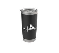 Rythme cardiaque du barman Rythme cardiaque du barman Gobelet isotherme en acier inoxydable double paroi