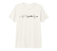 Rythme Cardiaque Montagne ECG Pulse Fréquence Randonnée Alpinisme T-Shirt Haut de Gamme