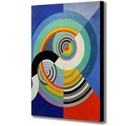 Rythme Number 3 par Robert Delaunay 1938 - Impression sur toile encadrée - Différentes tailles (A0 116,8 x 81,3 cm)