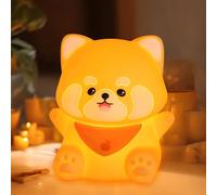 Rytinazzz Veilleuse à LED rechargeable en silicone à intensité variable en forme de panda rouge pour enfants, veilleuse pour l'allaitement, la chambre d'enfant