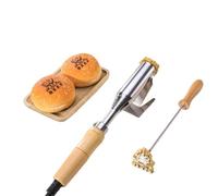 RYTTGOP Fer de marquage de viande pour steaks - Tampon de marque personnalisé pour hamburger, outil de marque personnalisé pour aliments, tampons de logo avec laiton, fer électrique personnalisé pour