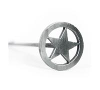 RYTTGOP Texas Circle Star Brand Iron - Fer à marquer sur bois personnalisé de 7,6 cm, outil de gravure pour les fans de barbecue, tampon de marque personnalisé pour le travail du bois, laissez votre