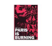 RYTWQRWE Poster décoratif sur toile « Paris is Burning » - Décoration murale vintage - Pour salon, chambre à coucher - 30 x 45 cm - Style sans cadre