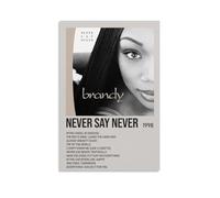 RYTWQRWE Poster « Never Say Never by Brandy » - Décoration murale vintage - Impression sur toile pour salon, chambre à coucher - 40 x 60 cm - Style sans cadre