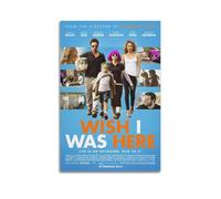 RYTWQRWE Poster « Wish I Was Here » - Décoration murale vintage - Impression sur toile pour salon, chambre à coucher - 50 x 75 cm - Style sans cadre