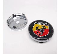 RYUJI 4Pièces Auto Cache MoyeuxCentre, pour Abarth Scorption 60mm Jante Capuchons Centre Roue Badge Forme coration Accessoires