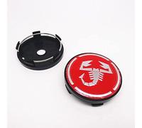 RYUJI 4Pièces Auto Cache MoyeuxCentre, pour Abarth Scorption 60mm Jante Capuchons Centre Roue Badge Forme coration Accessoires