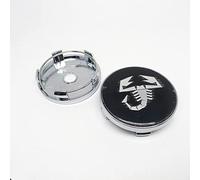 RYUJI 4Pièces Auto Cache MoyeuxCentre, pour Abarth Scorption 60mm Jante Capuchons Centre Roue Badge Forme coration Accessoires