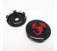 RYUJI 4Pièces Auto Cache MoyeuxCentre, pour Abarth Scorption 60mm Jante Capuchons Centre Roue Badge Forme coration Accessoires