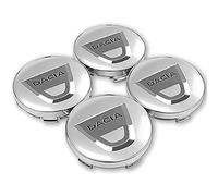 RYUJI 4Pièces Auto Cache MoyeuxCentre, pour Dacia Duster Logan Sandero Stepway Lodgy Mcv 2 Dokker 56/60MM Jante Capuchons Centre Roue Badge Forme coration Accessoires
