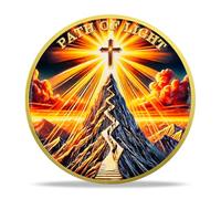 RYUKENLM Path of Light Pièce de monnaie Chrétienne Challenge John 14:6 Pièces de verset biblique