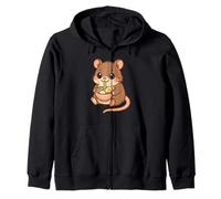 Ryukyu Rat géant à Longue Queue Mangeant Ramen Nouilles Kawaii Mignon Sweat à Capuche