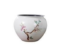 RYUQW3RE Pots de Fleurs Pot de Fleurs en céramique Haute température sculpté à la Main, Motif Fleur de Prunier, décoration for Salon, Plante Verte