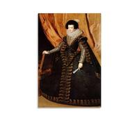 RyuSa Impression sur toile Diego Velazquez - Œuvres de peintres célèbres (portrait de la reine Isabelle de Bourbon) - Décoration murale pour salon - 20 x 30 cm