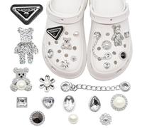 Ryvera Breloques de chaussures pour croc, accessoires de chaussures en cristal et diamant, breloques de chaussures brillantes pour sabots, breloques de chaîne bling pour accessoires Crocs pour femmes