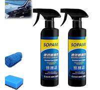 RYVETTE 2025 New Sopami Car Coating Spray,3 in 1 Multi-Functional Quick Effect Coating Agent,Sopami Polish Spray Waterless Wash Wax,Improves Clarity and Visibility,Long-Lasting Protection(2PCS)