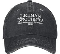RYVOWETP Casquette de Baseball Snapback Sun Hat Lehman Brothers Casquette de Baseball pour Homme avec Gestion des Risques Casquette de Camionneur Design rétro pour la randonnée et la pêche Y2K Golf