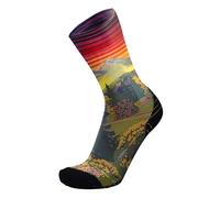 Rywan No Limit Graphik Chaussettes de trail et de randonnée à motif, tige haute, Esprit Montagne Red, 35-37
