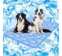 Rywell 150X102 cm Tapis Rafraichissant Chien,Tapis Refroidissant pour Grands Chien Thermochromique,Coussin Rafraichissant Imperméable et Non Toxique, Antidérapant et Lavable(Bleu)