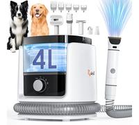 Rywell Aspirateur Poil de Chien de Grande Capacité de 4L, Kit de Toilettage pour Animaux de Compagnie avec 4 Modes Réglables (3/6/8/13 kPa) Filtration HEPA pour Perdre les Poils d'animaux