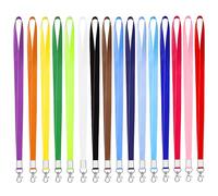 RYXZEN Cordon Tour de Cou 16 Coloré Tour de Cou Porte Badge 45cm Courroie de Lanière Lanyard Strap Neck Sangle Cordon avec Fermoir Mousqueton Pivotant pour Carte d'identification Porte-clés