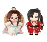 RZAHUAHU Heaven Official's Blessing Poupée en peluche mignonne Huacheng Xielian Tian Guan Ci Fu Hua Figurine de personnage de dessin animé (San Long + vêtements blancs Xie Lian), TGCF-22