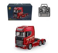 RZARDFLAMR 770S Semi-camion radiocommandé robuste à l'échelle 1/18, véhicule 2,4 GHz avec direction fonctionnelle et lumières DEL pour collectionneurs et amateurs, affichage à la maison et jeux en