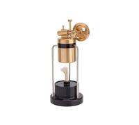 RZARDFLAMR Mini moteur à vapeur oscillant rétro à trois pieds, affichage de bureau fonctionnel avec chaudière et système de chauffage, démo physique éducative, cadeau pour collectionneurs adultes