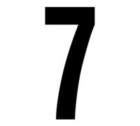 RZB RZB Chiffre 7 noir 100mm 99222.013.7 Quantité:1