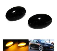 RZG 2x Noir Fumé Lentille Indicateur Latéral Ambre Led Marqueur Répéteur Lumière pour Astra F Combo Corsa B C Meriva Tigra A