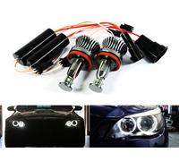 RZG 2x Phares LED blancs Angel Eye avec anneau lumineux halo DRL ampoule H8 40W pour E90 E92 E82 E60 E70 E71 Z4