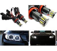 RZG Lot de 2 ampoules LED Angel Eye de phare DRL H8 120W Canbus pour E90 E92 E82 E60 E70 E71 E84