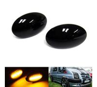 RZG Lot de 2 clignotants latéraux noirs à LED pour 1994-2014 Transit Tourneo Fiesta III IV Mondeo I Ka