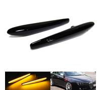 RZG Lot de 2 clignotants latéraux noirs à LED pour AR 159 939 Brera Spider 2005-2011