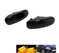 RZG Lot de 2 clignotants latéraux noirs à LED pour Grande Punto Fiorino Idea Linea Multipla Punto Evo Panda Qubo Nemo Bipper
