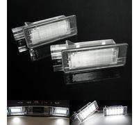 RZG Lot de 2 éclairages LED blancs pour plaque d'immatriculation Canbus pour Captur Laguna II III Latitude Modus Scenic II III Zoe Duster