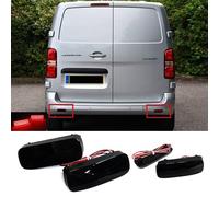 RZG Lot de 2 réflecteurs LED pour pare-chocs arrière avec lentille noire fumée pour C1 2007+ Dispatch Jumpy SpaceTourer 107 206 SW 607 2007+ Expert Traveller Scudo Proace 2019+ Vivaro C Zafira Life