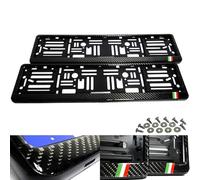 RZG Lot de 2 supports de plaque d'immatriculation en fibre de carbone véritable pour l'Italie 500 AR