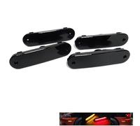 RZG Lot de 4 réflecteurs noirs pour pare-chocs latéraux avec feux de gabarit LED ambre et rouge pour 1990-2005 MX-5 MK I II Roadster NA NB
