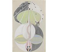 RZHRHJES Abstrait Image sur Toile Graffiti Art Mural Peinture sur Toile Nordique Arbre de la connaissance par Hilma Af Klint Affiches d'Art Pour la Décoration Murale 60x90cm