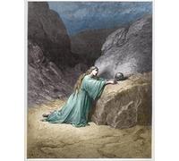 RZHRHJES Abstrait Image sur Toile Graffiti Art Mural Peinture sur Toile Nordique Gravure repentante de Marie Madeleine dans la Bible illustrée par Gustave Dore Pour la Décoration Murale 60x90cm